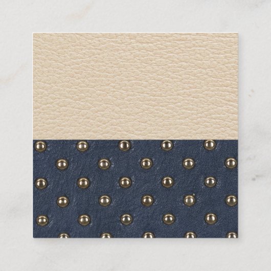 金属スタイリッシュ金ゴールド枠 | 表皮 スクエア名刺 (裏面)