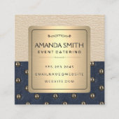 金属スタイリッシュ金ゴールド枠 | 表皮 スクエア名刺 (正面)