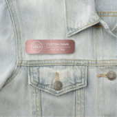 金属スタイルバラ金ゴールド安全ピン従業員 名札 (インサイチュ)