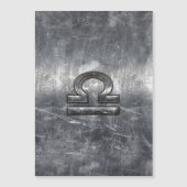 金属スタイル天秤座〔占星術の〕十二宮図標識 (正面)