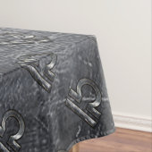 金属スタイル天秤座〔占星術の〕十二宮図標識 テーブルクロス (インサイチュ)