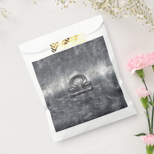 金属スタイル天秤座〔占星術の〕十二宮図標識 フェイバーバッグ (封をした状態)