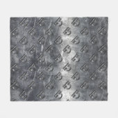 金属スタイル天秤座〔占星術の〕十二宮図標識 フリースブランケット (正面(横))