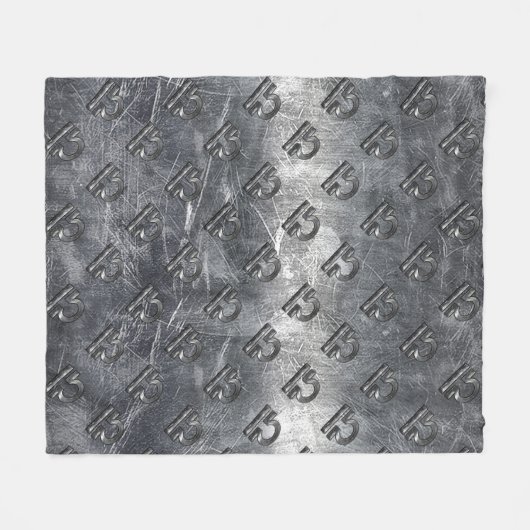 金属スタイル天秤座〔占星術の〕十二宮図標識 フリースブランケット (正面(横))