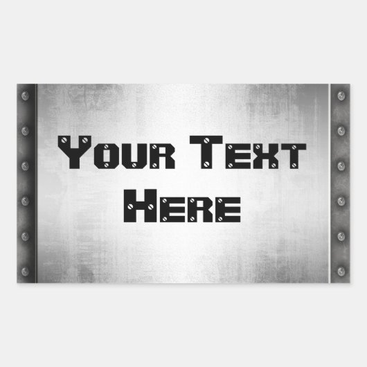 金属ステッグランジカー 長方形シール (正面)