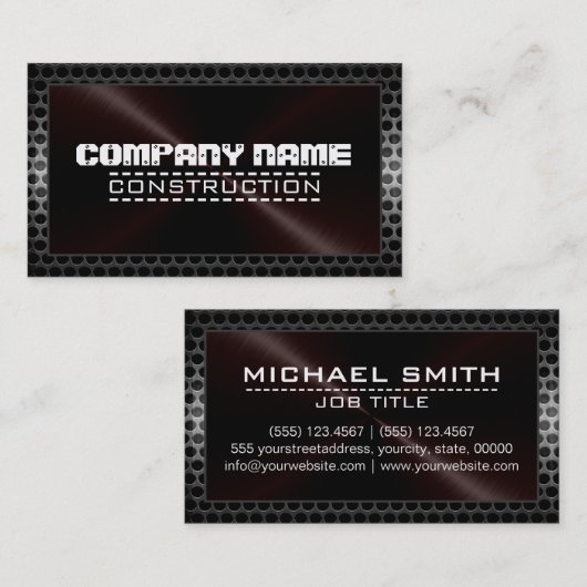 金属ステンレス鋼のルック縁どー#50 名刺 (正面/裏面)