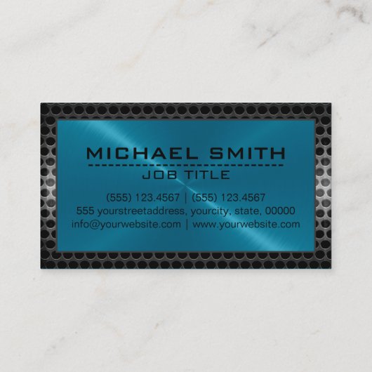 金属ステンレス鋼のルック縁どー#9 名刺 (裏面)