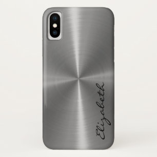 金属ステンレス鋼の外観 iPhone X ケース