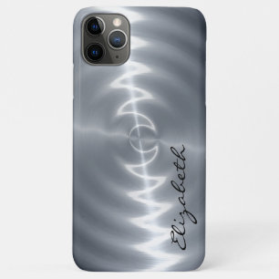 金属ステンレス鋼メタルルック iPhone 11 PRO MAXケース