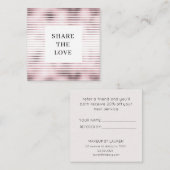 金属ストライプバラ金ゴールドモダンロイヤリティカード スクエア名刺 (正面/裏面)