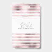 金属ストライプバラ金ゴールド箔サロン写真名 バッジ (裏面)