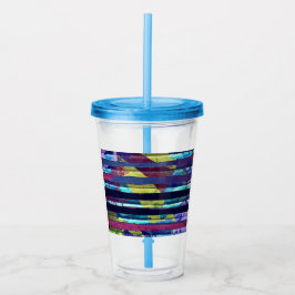 金属ストライプ粒子 アクリルタンブラー
