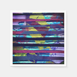 金属ストライプ粒子 スタンダードカクテルナプキン