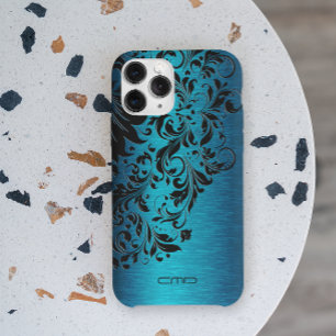 金属ターコイズブラッシュアルミニウムブラックレース2 C Case-Mate iPhone 14 PROケース