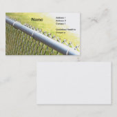 金属チェーンリンクフェンスのクローズアップ詳細 名刺 (正面/裏面)