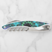 金属ティール（緑がかった色）眼 ソムリエナイフ (裏面)