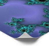 金属ティール（緑がかった色）眼 ポスター (角)