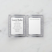 金属テクスチモダンックカップルのシャワー 招待状 (内部)