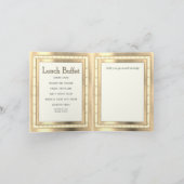 金属テクスチモダンックカップルのシャワー 招待状 (内部)