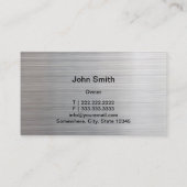 金属テクスチャモダンの自動詳細車の化 名刺 (裏面)