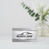 金属テクスチャモダンの自動詳細車の化 名刺 (スタンド正面)