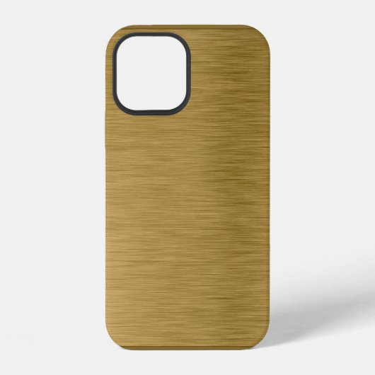 金属テクスチャ ゴールドの表面 iPhoneケース (裏面)