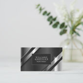 金属テクスチャ 名刺 (スタンド正面)