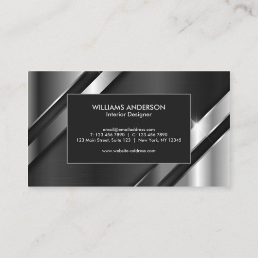 金属テクスチャ 名刺 (裏面)