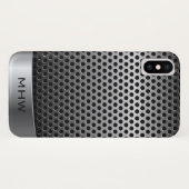 金属テクスフェイクチャカスタムモノグラムの電話ケース Case-Mate iPhoneケース (裏面(横))