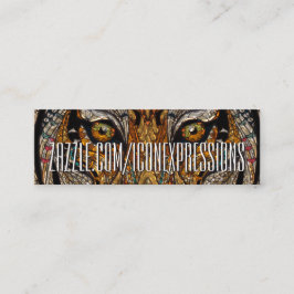 金属トラは名刺を注目します スキニー名刺