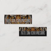 金属トラは名刺を注目します スキニー名刺 (正面/裏面)