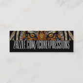 金属トラは名刺を注目します スキニー名刺 (裏面)