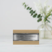 金属トリム |光沢のある金属 名刺 (スタンド正面)