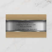 金属トリム |光沢のある金属 名刺 (裏面)