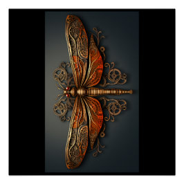 金属ドラゴンフライ ポスター