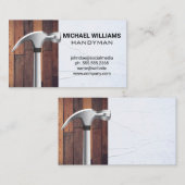 金属ハンマー |便利屋 |木材と広い空間 名刺 (正面/裏面)