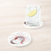 金属ハートとシェイクスピアのソネット18 コースター (側面)