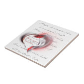 金属ハートとシェイクスピアのソネット18 タイル (側面)