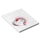 金属ハートとシェイクスピアのソネット18 ノートパッド (アングル)