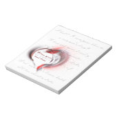 金属ハートとシェイクスピアのソネット18 ノートパッド (回転)