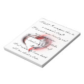 金属ハートとシェイクスピアのソネット18 ノートパッド (回転)