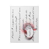 金属ハートとシェイクスピアのソネット18 ノートパッド (回転)