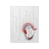 金属ハートとシェイクスピアのソネット18 ノートパッド (回転)