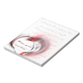 金属ハートとシェイクスピアのソネット18 ノートパッド (回転)