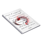 金属ハートとシェイクスピアのソネット18 ノートブック (右側)