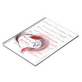 金属ハートとシェイクスピアのソネット18 ノートブック (左側)