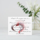 金属ハートとシェイクスピアのソネット18 ポストカード (スタンド正面)