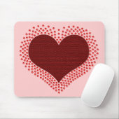 金属ハートマウスパッド、赤 マウスパッド (マウス)