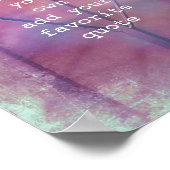 金属ハート独自の引用文を追加動揺して ポスター (角)