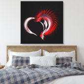 金属ハート キャンバスプリント (インサイチュ (寝室))